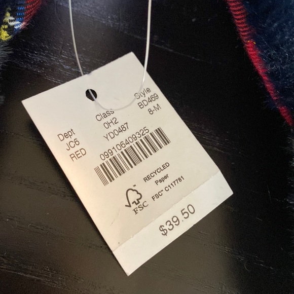 J.crew Sherpa-lined slippers in plaid NWT - Picture 2 of 7